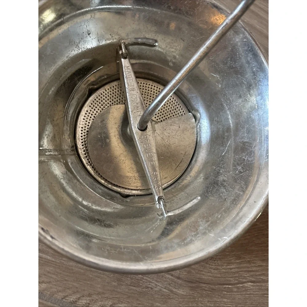 Vintage Guillouard A Nantes Food Mill Sieve Mouli Brevete SGDG France Red Handle